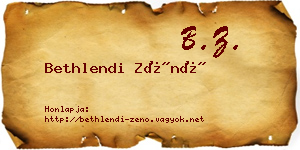 Bethlendi Zénó névjegykártya